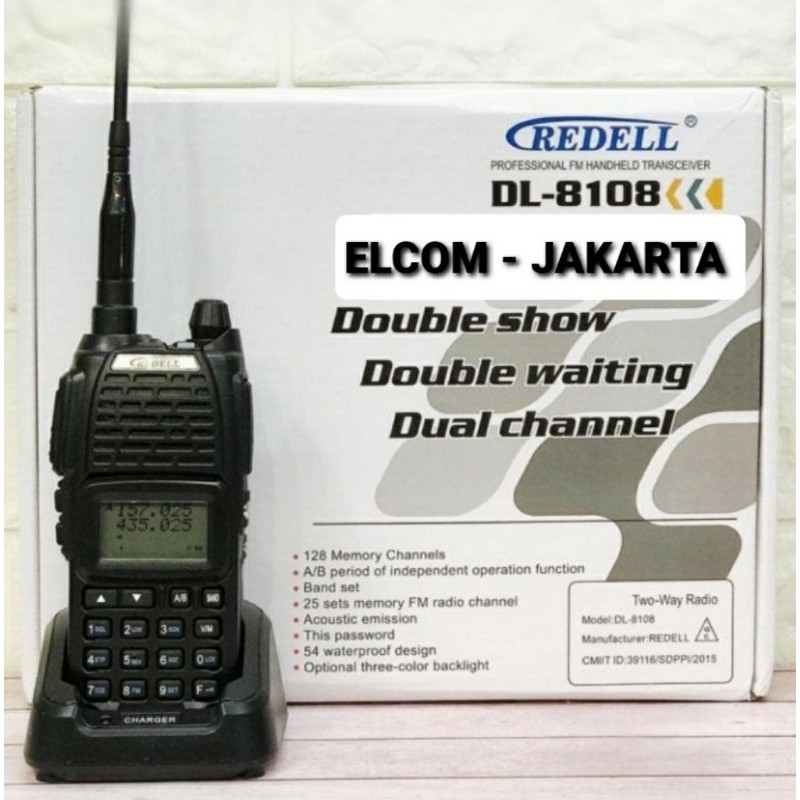 HT REDELL DL8108 DL 8108 DUALBAND - JUAL HT REDELL DL 8108 DUALBAND ORIGINAL