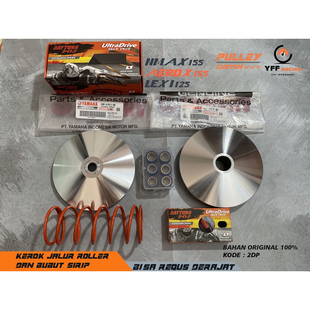 Jual Paket Upgrade Pulley Rumah Roller Custom Racing Bubut Racing Roller Racing Nmax Aerox