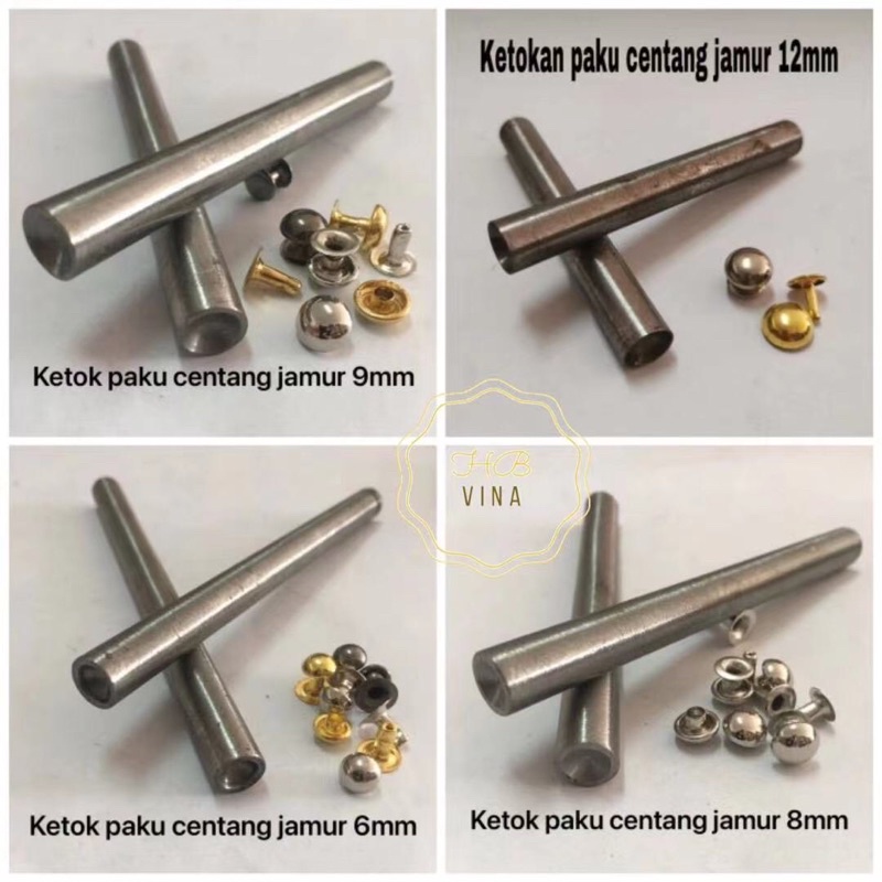 1pcs alat ketok paku centang keling jamur / alat pasang paku centang keling jamur