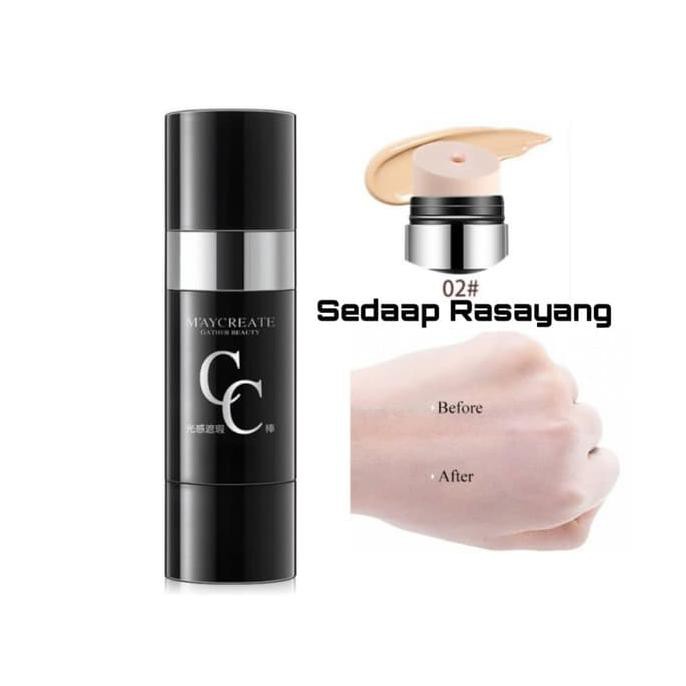 Maycreate CC Concealer Stick Air Cushion Foundation Alas Bedak ORI - 02 Natural