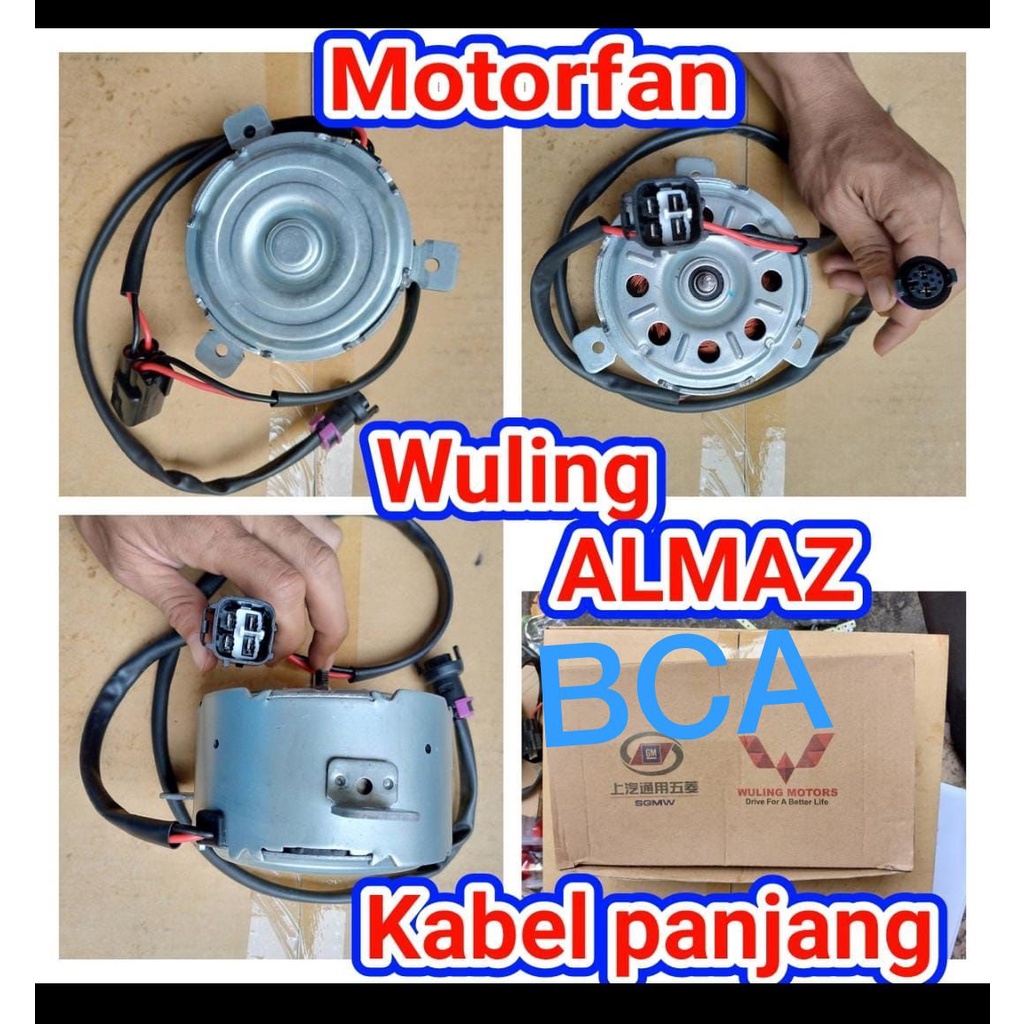 MOTOR FAN AC MOBIL RADIATOR WULING ALMAZ SET ISI 2 ORIGINAL