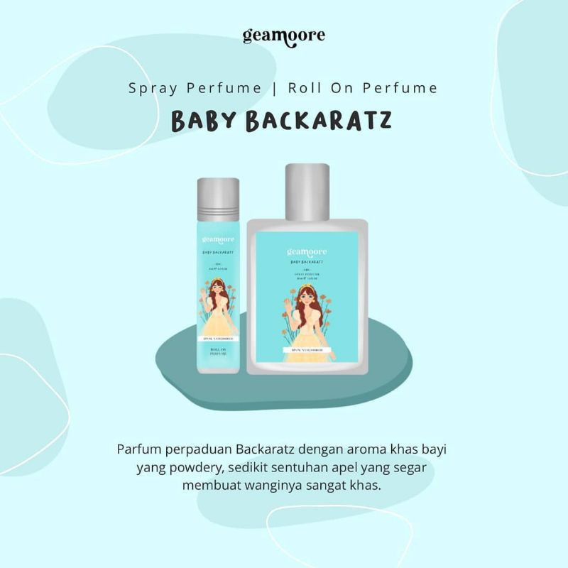 [BPOM] Geamoore 6ml Roll On Parfume & 30ml Spray Parfume-Baby Backaratz 30ml
