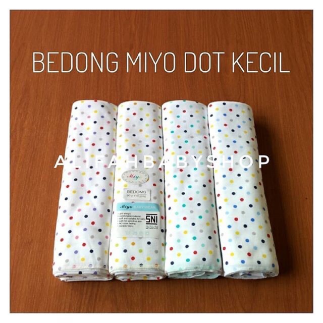 MIYO 4pcs/3Pcs Bedong Bayi SNI Motif Dot Kecil / Polkadot