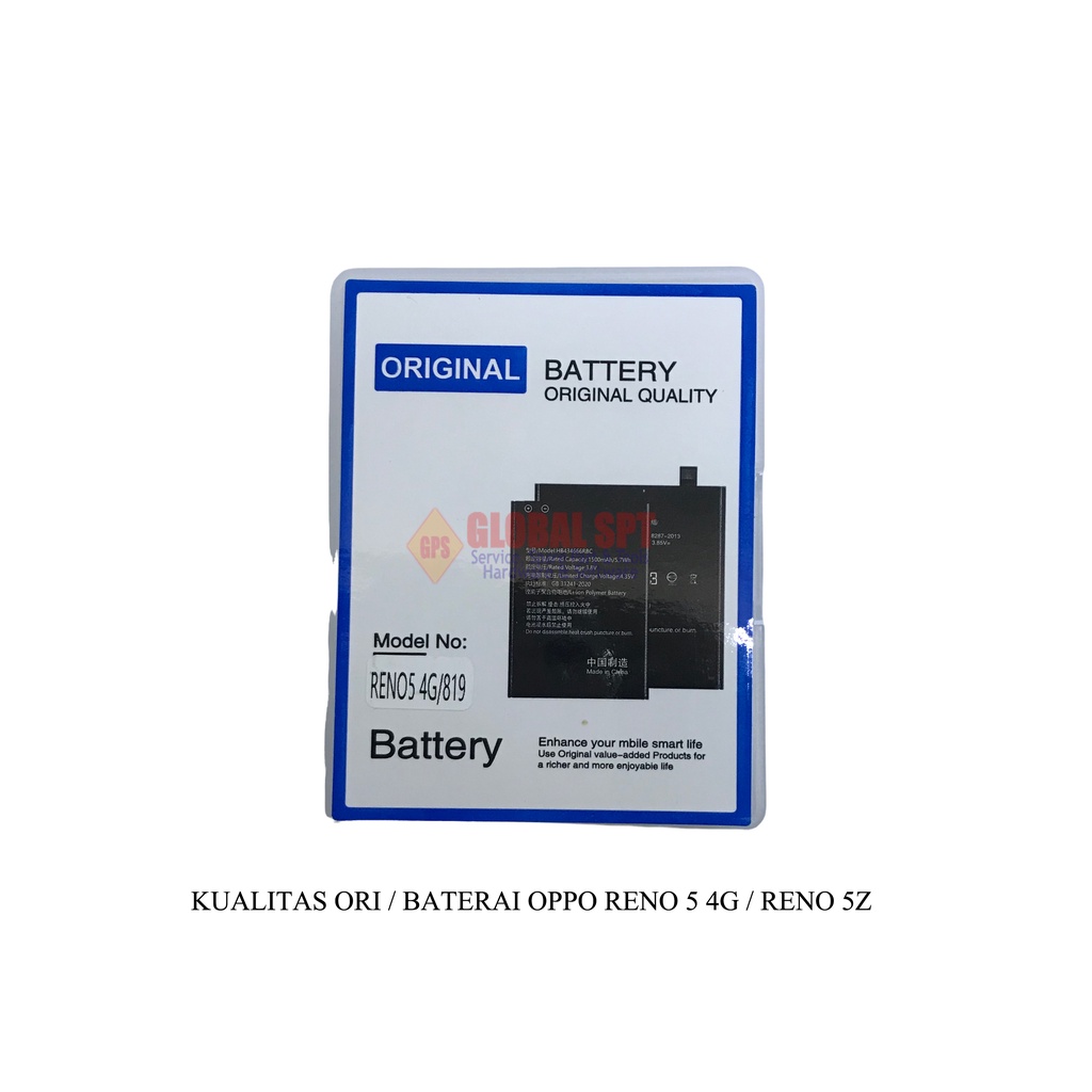 KUALITAS ORI / BATERAI OPPO BLP819 / BATRE / BATRE RENO 5 4G / RENO 5Z