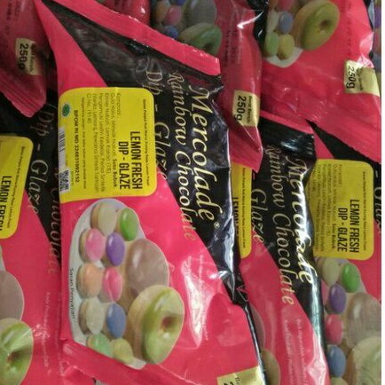 

Mercolade Dip Glaze 250 gr Topping Donat/Dekorasi Cake