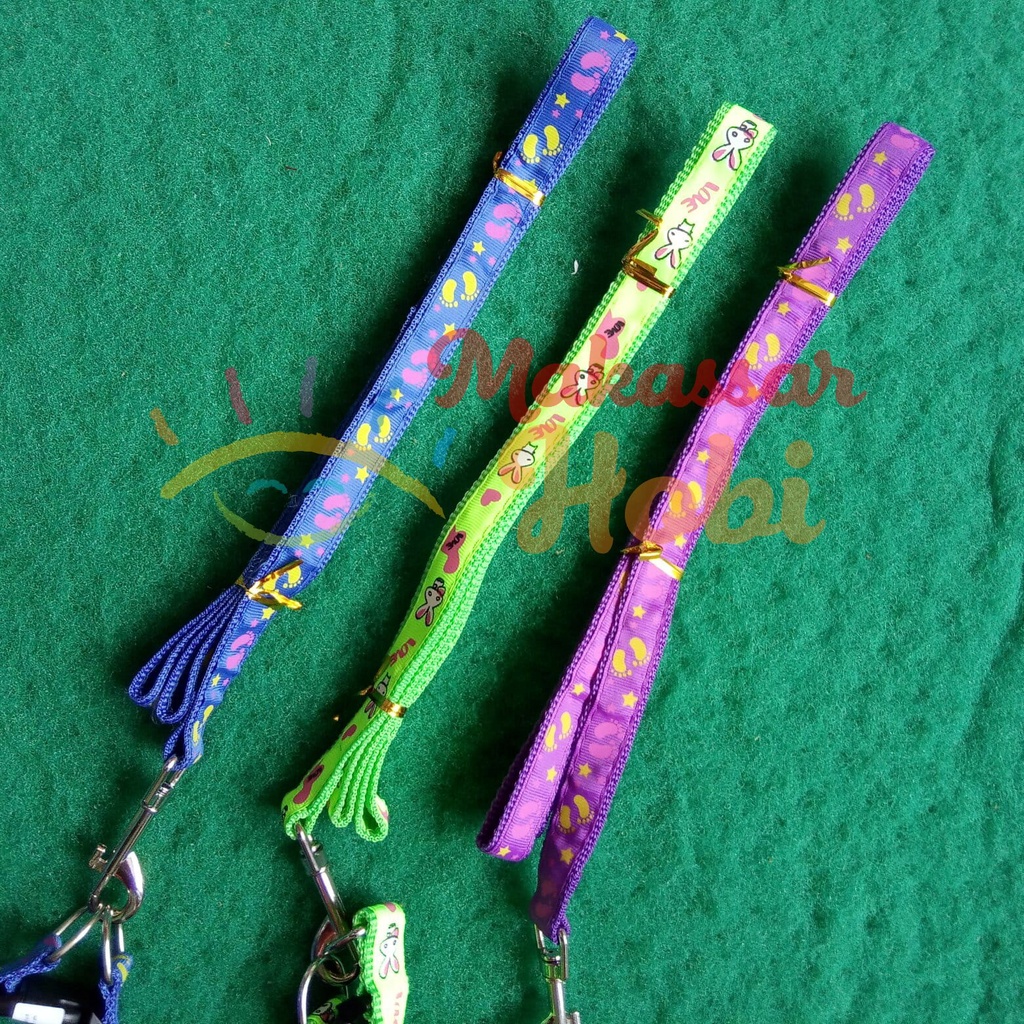 Pet Leash Harness Duoble 2cm Rompi Tali Tuntun Tebal Kucing Anjing Dog