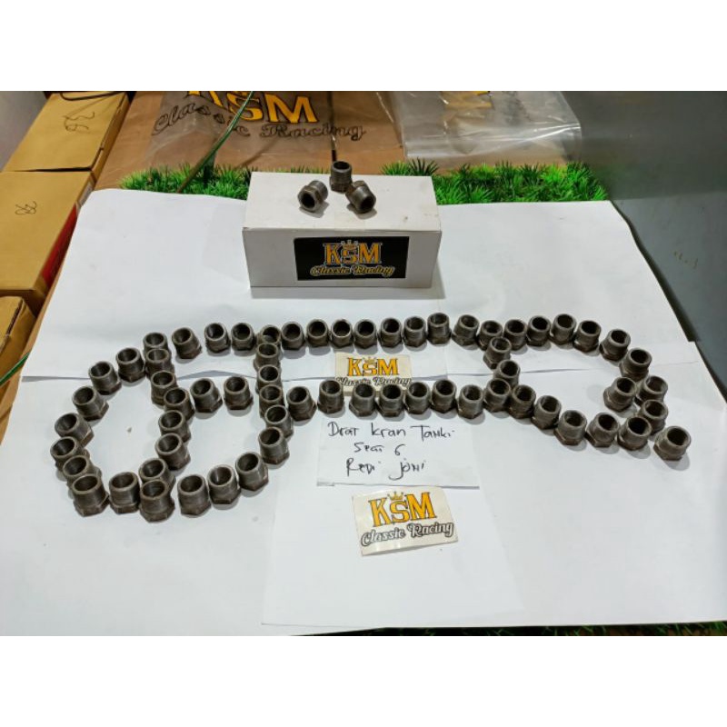 Drat kran TANGKI BENSIN BESI HANDMADE. drat kran tangki/drat sambungan kran gl ke tiger