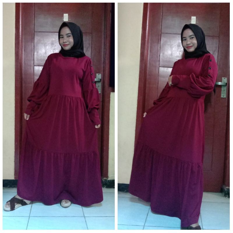 GAMIS ARSYLA LENGAN BALON MURAH KEKINIAN