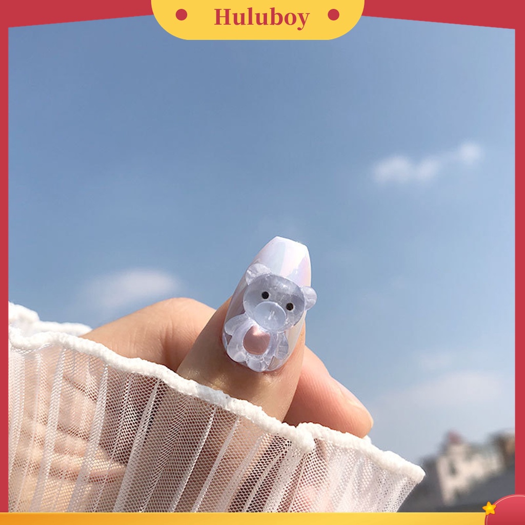 Huluboy Huluboy♡ 1pc Stiker Kuku 3D Motif Kartun Bahan Resin Untuk Dekorasi Nail Art