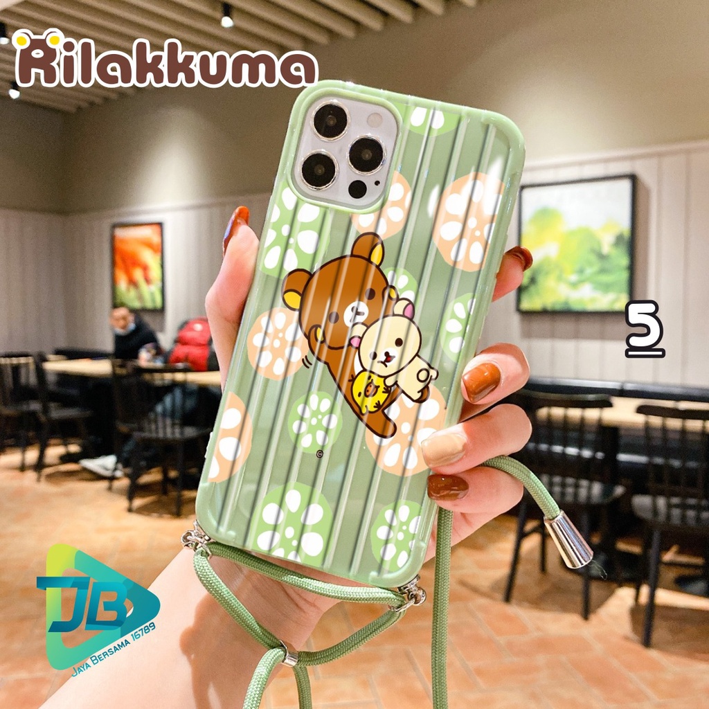 SOFTCASE KOPER SLINGCASE LANYARD RILAKKUMA OPPO VIVO XIAOMI SAMSUNG REALME IPHONE ALL TYPE JB4806