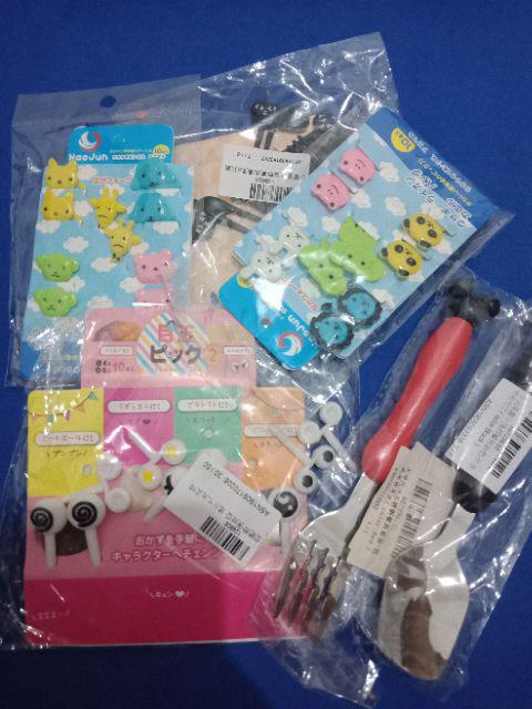 10 Pcs Tusuk Kue Motif Kartun Aneka  Warna