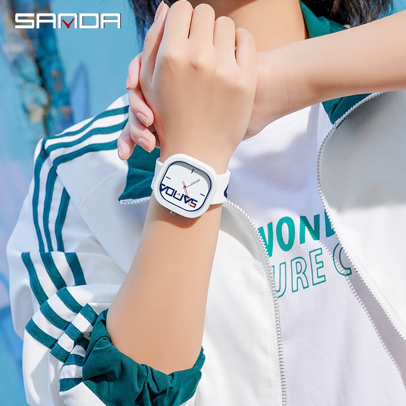 SANDA 3203 Jam Tangan Pria Wanita Analog Tali Rubber Anti Air WATCHKITE WKOS