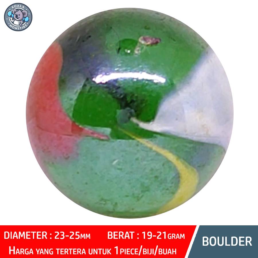 BOULDER Kelereng Gundu Green Parrot Marble Balap