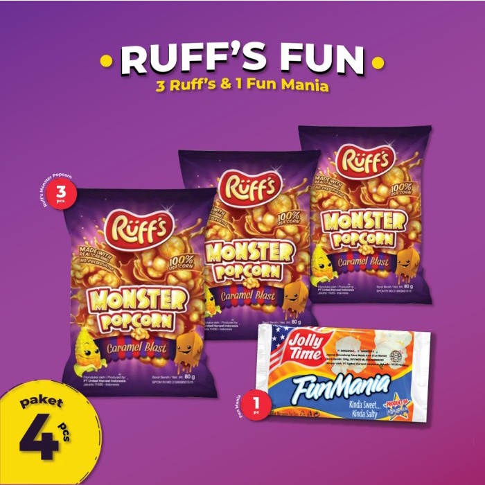 

Instant-Camilan- Paket Ruff'S Fun Popcorn -Camilan-Instant.