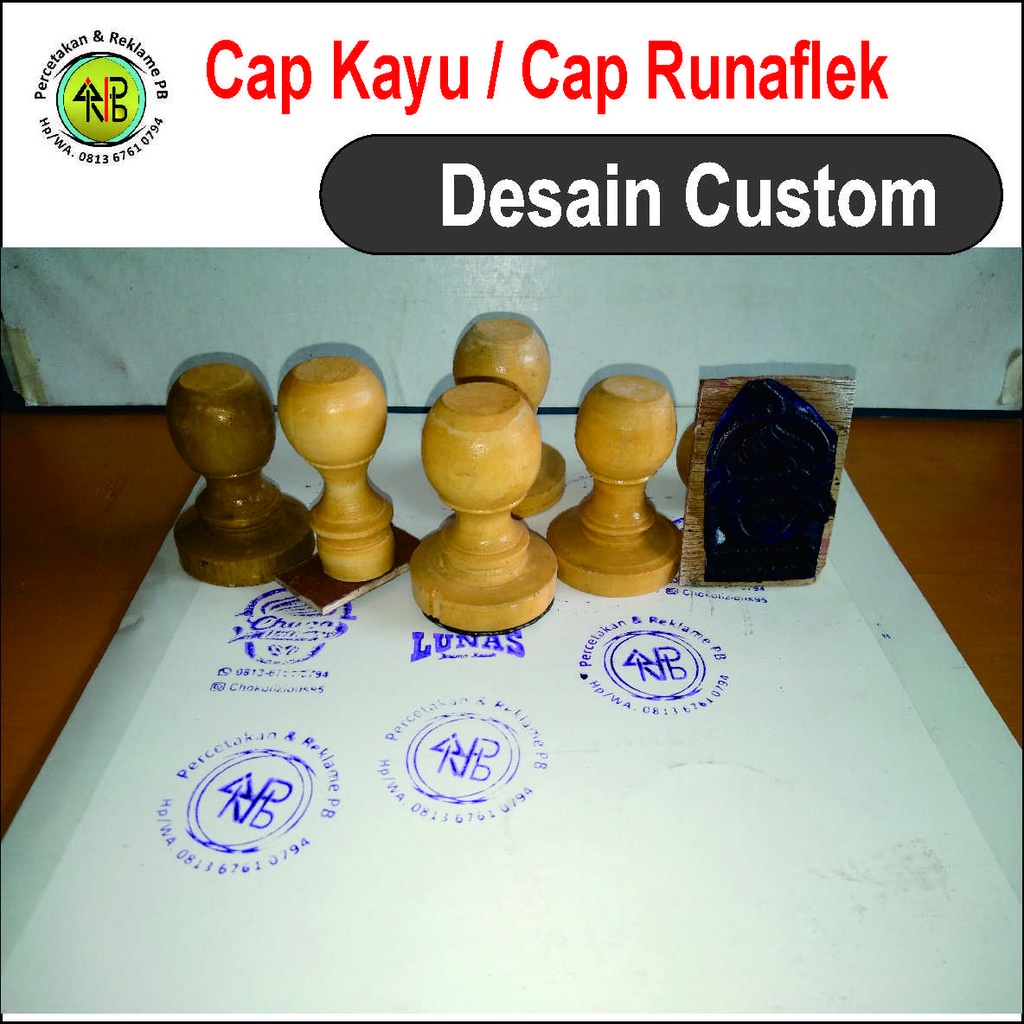 

cap kayu / cap runaflek / cap manual / stempel bantalan / cap bantalan / stempel runaflek