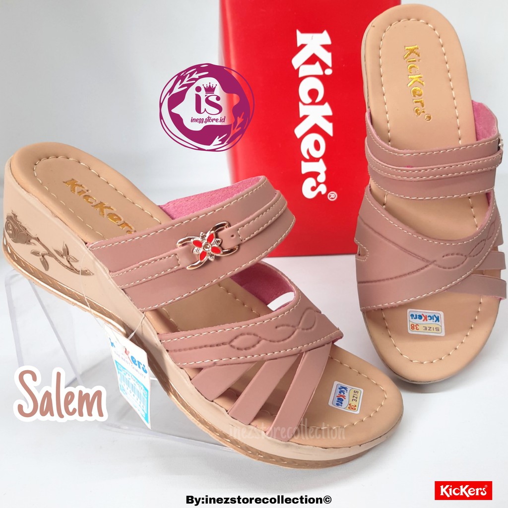 WEDGES SANDAL WANITA KICKERS TERLARIS KODE SLP17 MURAH GROSIR