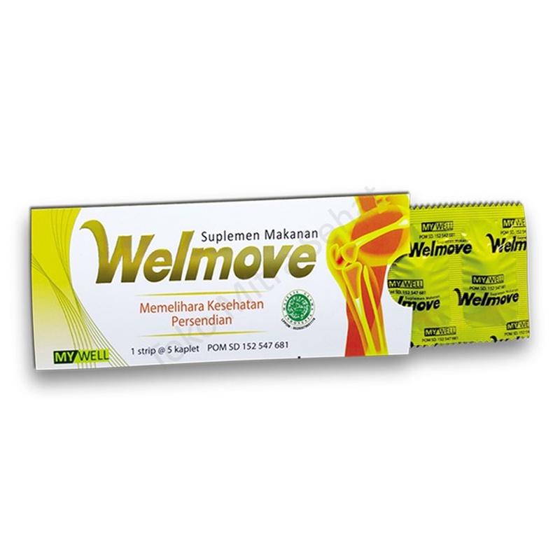 Welmove 5 Kaplet OBAT SAKIT SENDI / SUPLEMEN PERSENDIAN / NYERI SENDI / PEGAL LINU / WELLMOVE / VITA