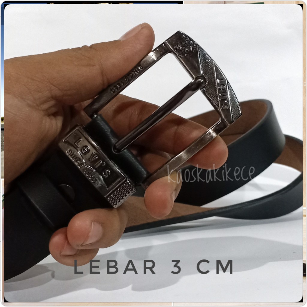 Ikat Pinggang Kulit Pria Lebar 3 Cm