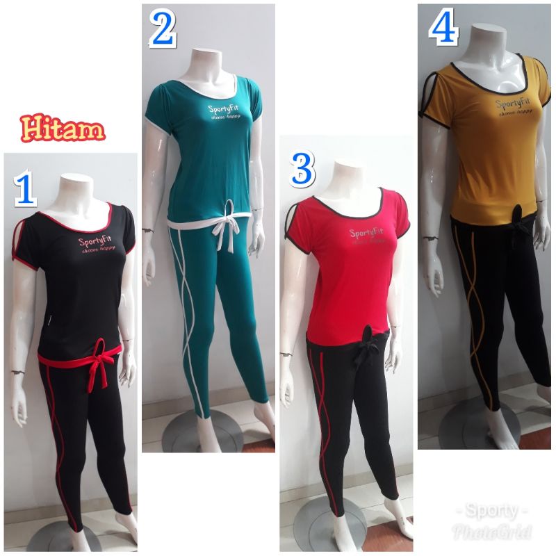 setelan baju senam baju senam panjang stelan senam atasan senam