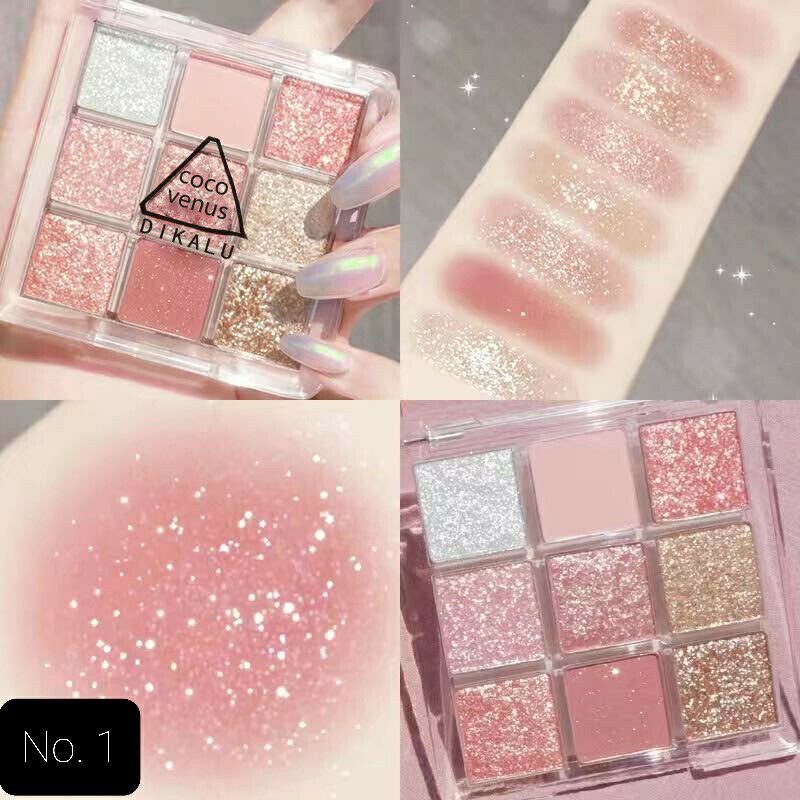 DIKALU COCO VENUS Korean Eyeshadow Palette 9 Warna Pigmented Eyeshadow