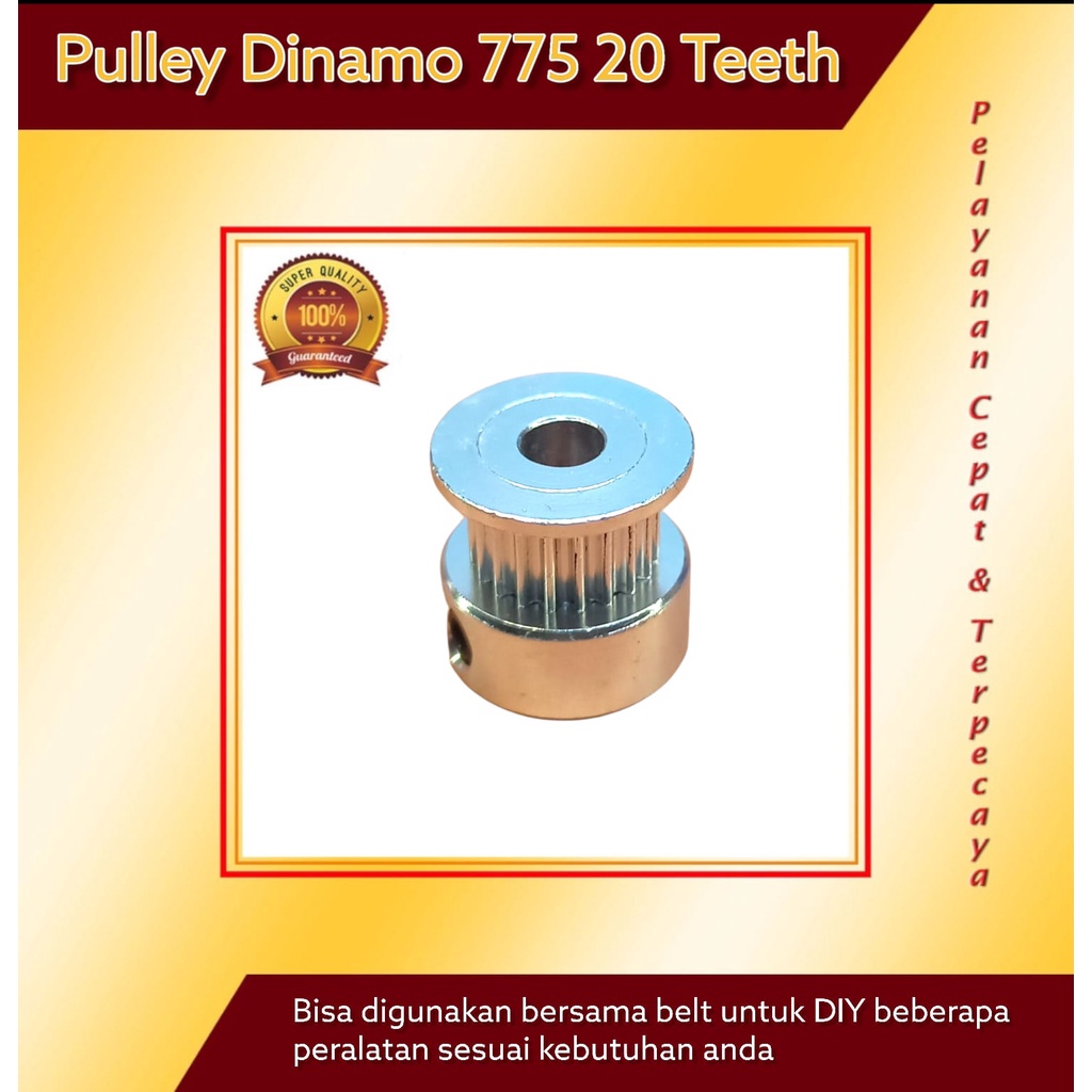 Pulley 20 gigi buat as 5mm bisa untuk dinamo 775 maupun as 5mm lainnya