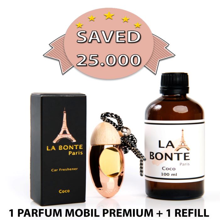 La Bonte Paket Hemat ~ D ( 1 Parfum Mobil Bullet Gantung + Refill 100ml )