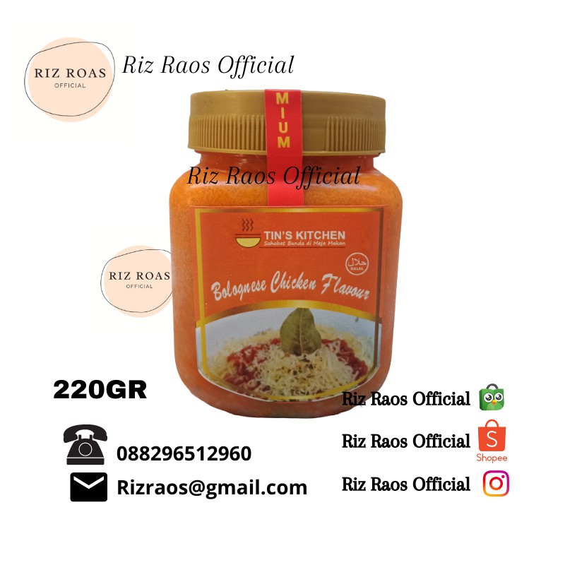 

BUMBU SAUS BEEF BOLOGNESE / SAUS CHICKEN BOLOGNESE / BUMBU RICA HIJAU & MERAH / BUMBU TIN'S KITCHEN