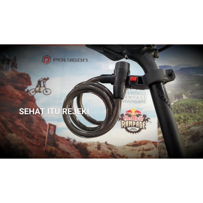 Kunci Gembok Sepeda Spiral Polygon