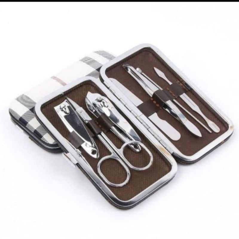 Gunting Kuku Set Stainless Steel 7 in 1 Manicure Pedicure Set 7 in 1