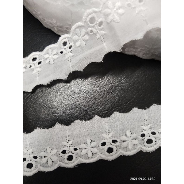 Renda katun renda pinggir renda putih renda kecil renda bordir renda kain renda halus renda baju ren