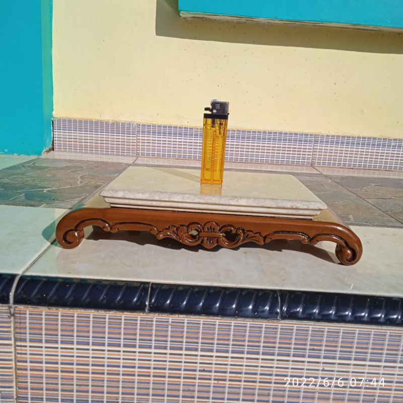 Meja Bonsai/tatakan pot bonsai/top motif marmer 20x15