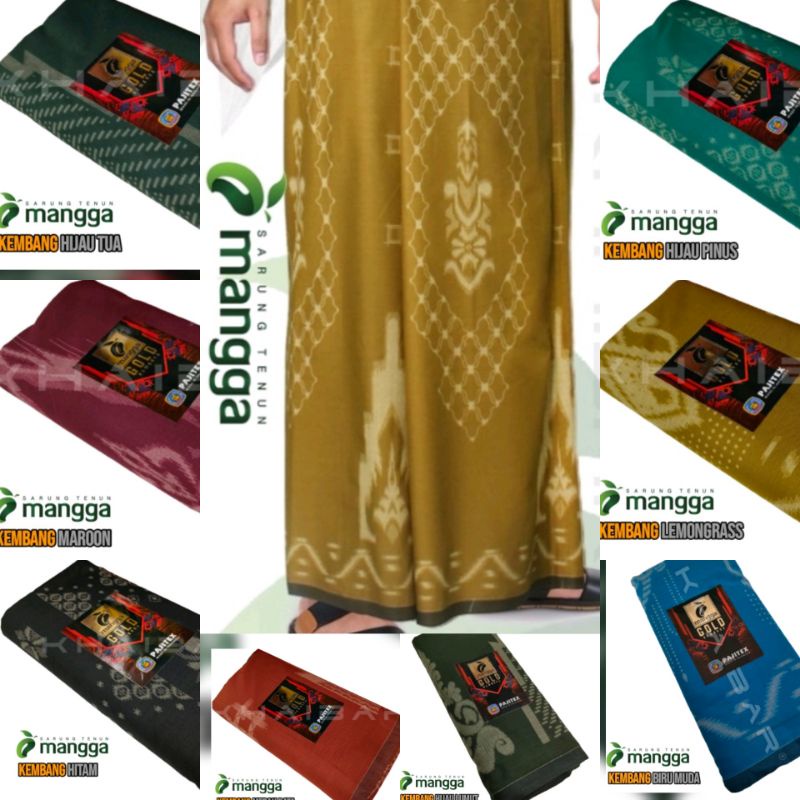 (BISA COD) New Sarung MANGGA GOLD KEMBANG Motif Terbaru sarung sholat dewasa