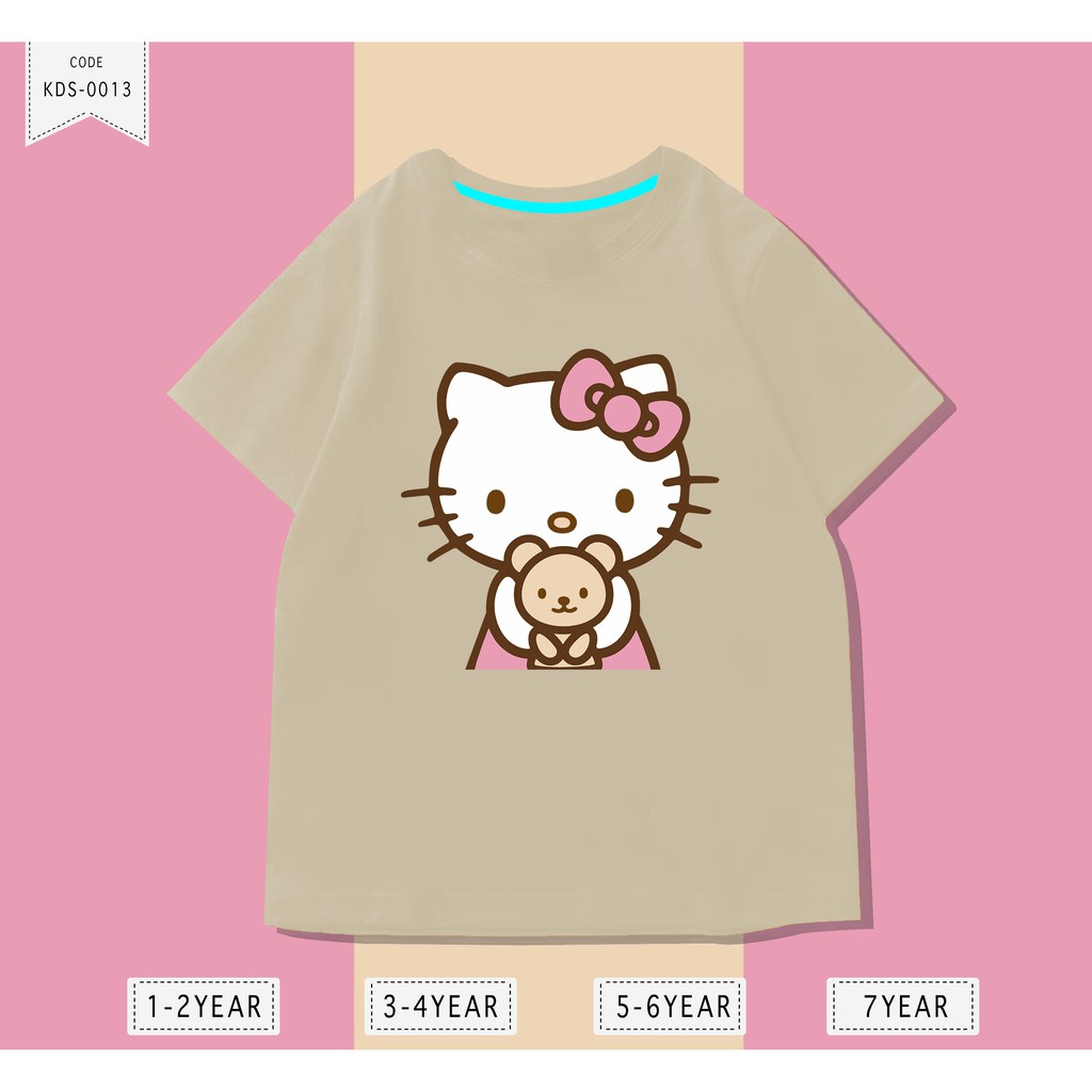 Baju Anak Hello / Kaos Distro DTF Anak Laki Laki dan Perempuan / Unisex / Motif Kartun