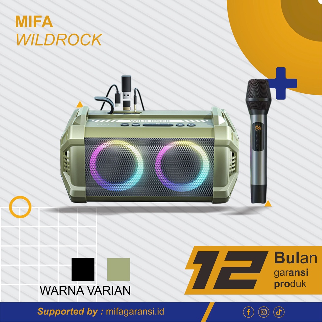 Mifa WildRock Portable Karaoke Party Speaker with Wireless Microphone