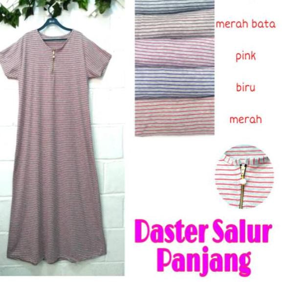 ⁂ssg» qwl-41 Daster JUMBO Salur Panjang Bahan Kaos / Terusan Panjang Busui Lengan Pendek ..