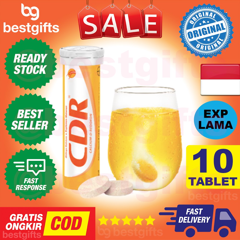 CDR CALCIUM D  VITAMIN VIT C D B6 SUPLEMEN IMUN KEKEBALAN DAYA TAHAN TUBUH RASA JERUK ORANGE