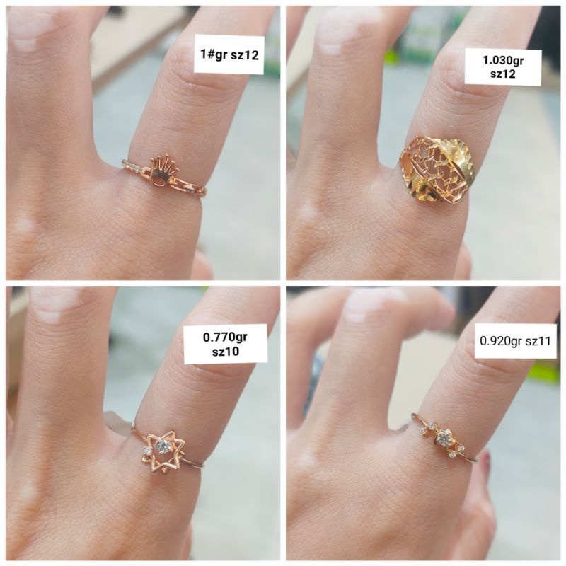 Cincin Emas Asli Model Terbaru Kadar 375%/8K