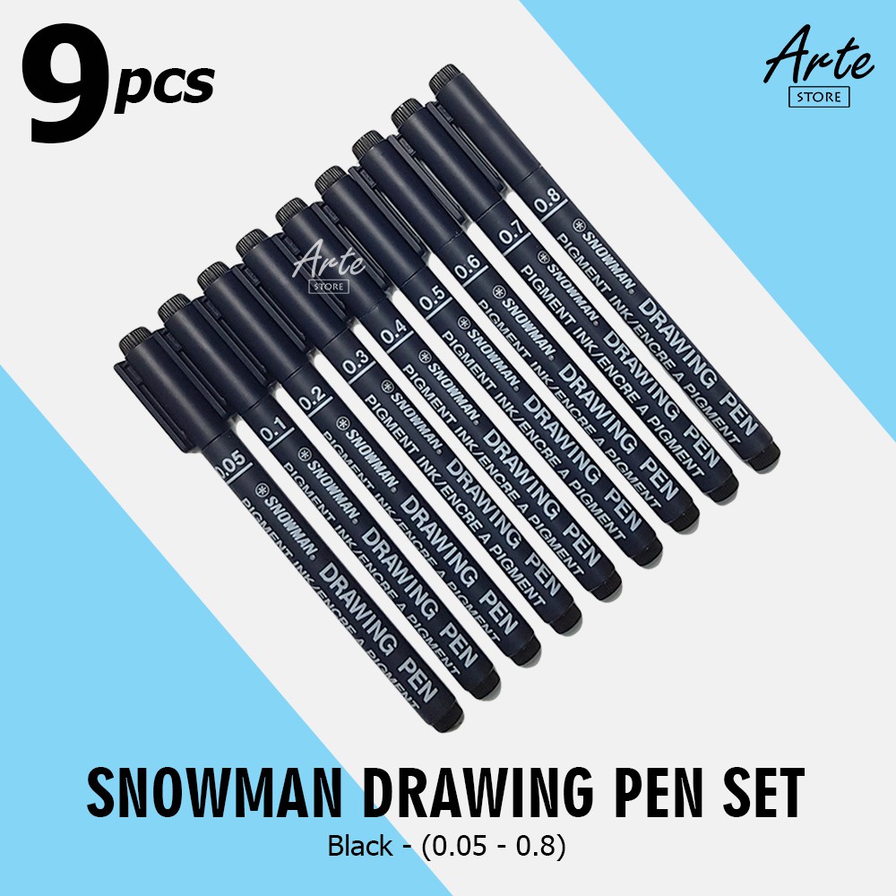 Snowman Drawing Pen Set