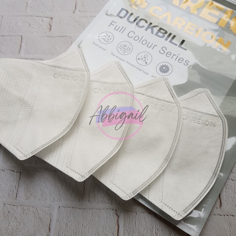 𝘈𝘉𝘎✰ Masker Duckbill Careion Putih Hitam 3 PLY / Duck bill Emboss Hitam Putih 4ply isi 50pcs / Duckbill Facemask Hitam Putih / Masker Duckbill 4 PLY Careion 1076