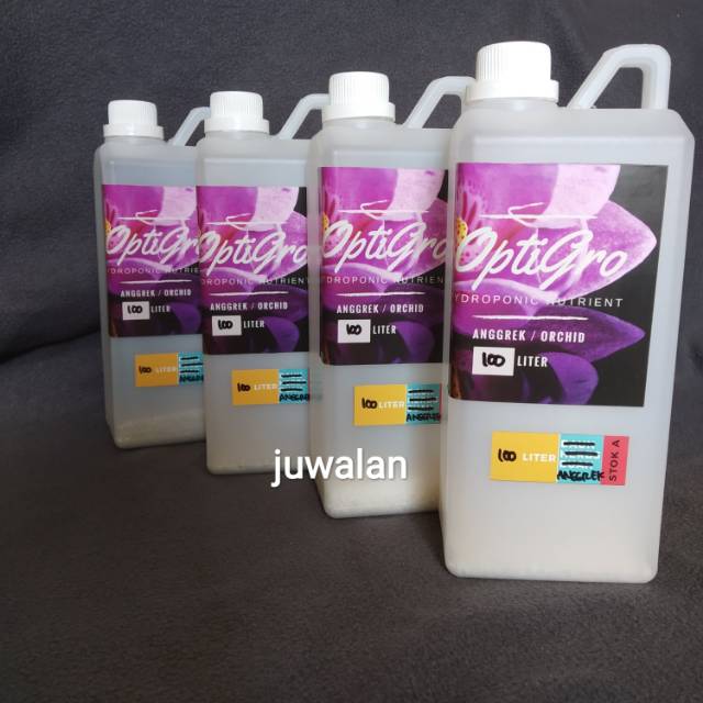 OptiGro Botol Nutrisi AB Mix Anggrek Pupuk Hidroponik Orchid 100 Liter