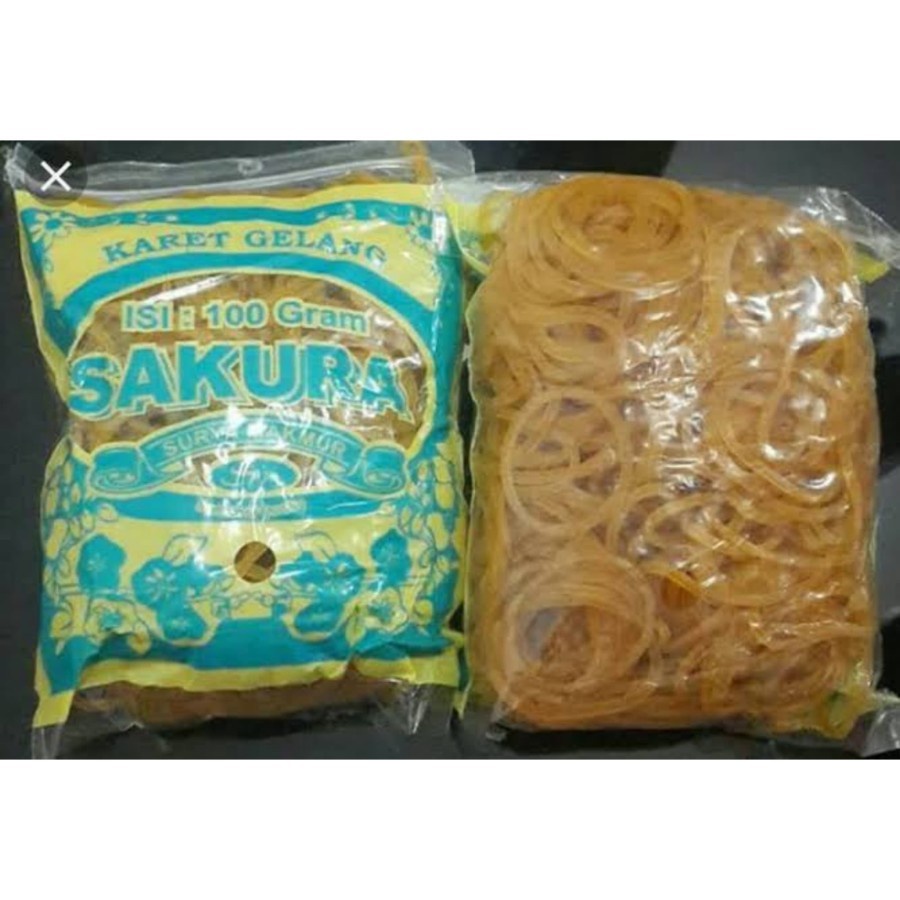 Karet Gelang Sakura Kuning 100gram