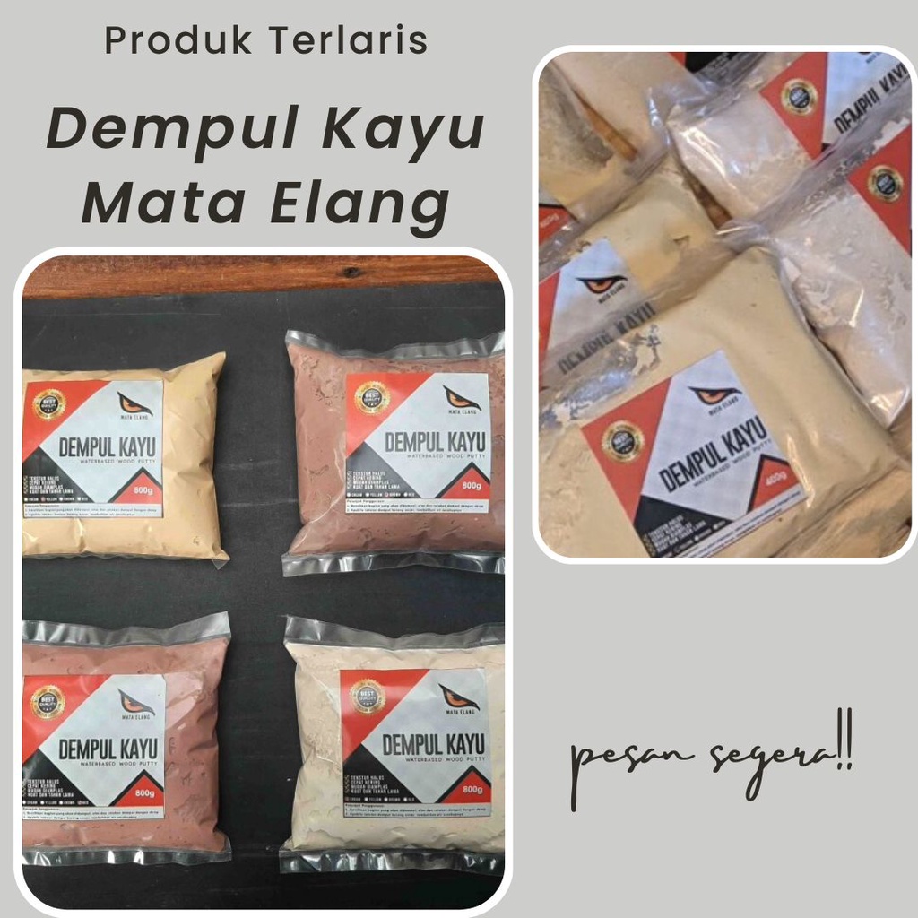 Dempul Kayu Mata Elang 800g||Dempul Kayu Jati Belanda 800 gr||Dempul Kayu Mata Elang