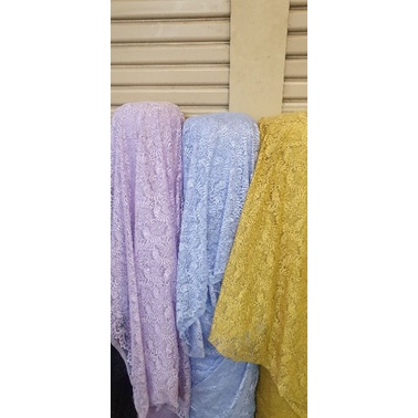 Kain Brukat Katun / bahan Brokat / cocok untuk dress seragaman setelan kebaya dll TERBARU