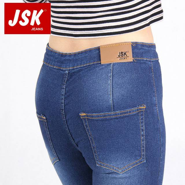 Celana Panjang Highwaist Sobek Lutut JSK Jeans Original Produk Denim Jeans