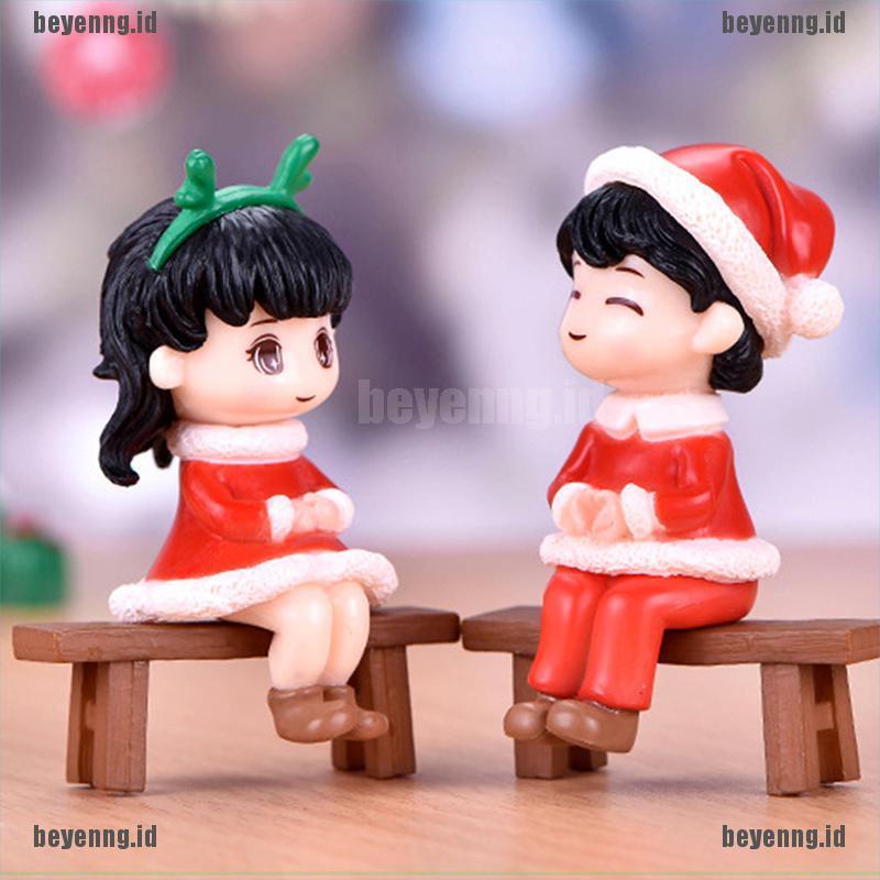 Bey Miniatur Pasangan Kekasih Natal Untuk Dekorasi Taman Minifairy Garden DIY