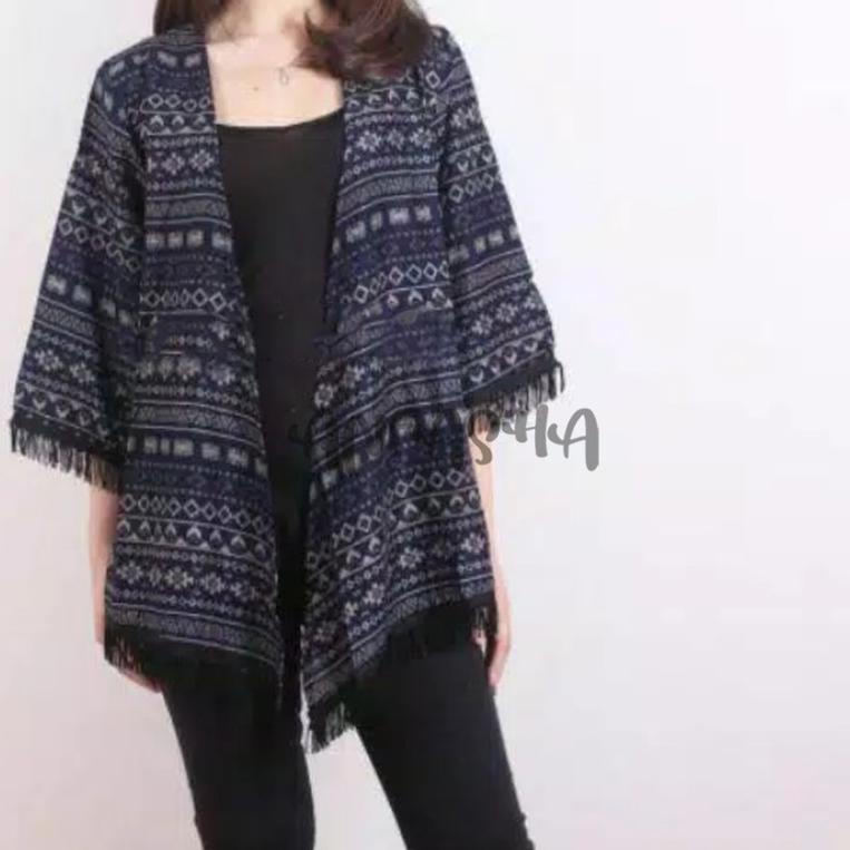 ➺ CARDIGAN KIMONO RUMBAI PENDEK = Cardigan wanita bahan katun Rayon ORY BY TOKO ANFASHA ➮