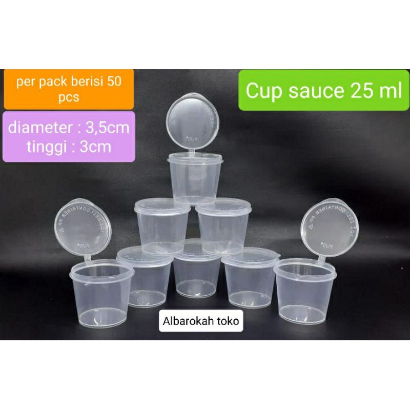 Cup Sauce 25 ml / tempat saus 25 ml / tempat sambal 25 ml / cup sambal 25 ml