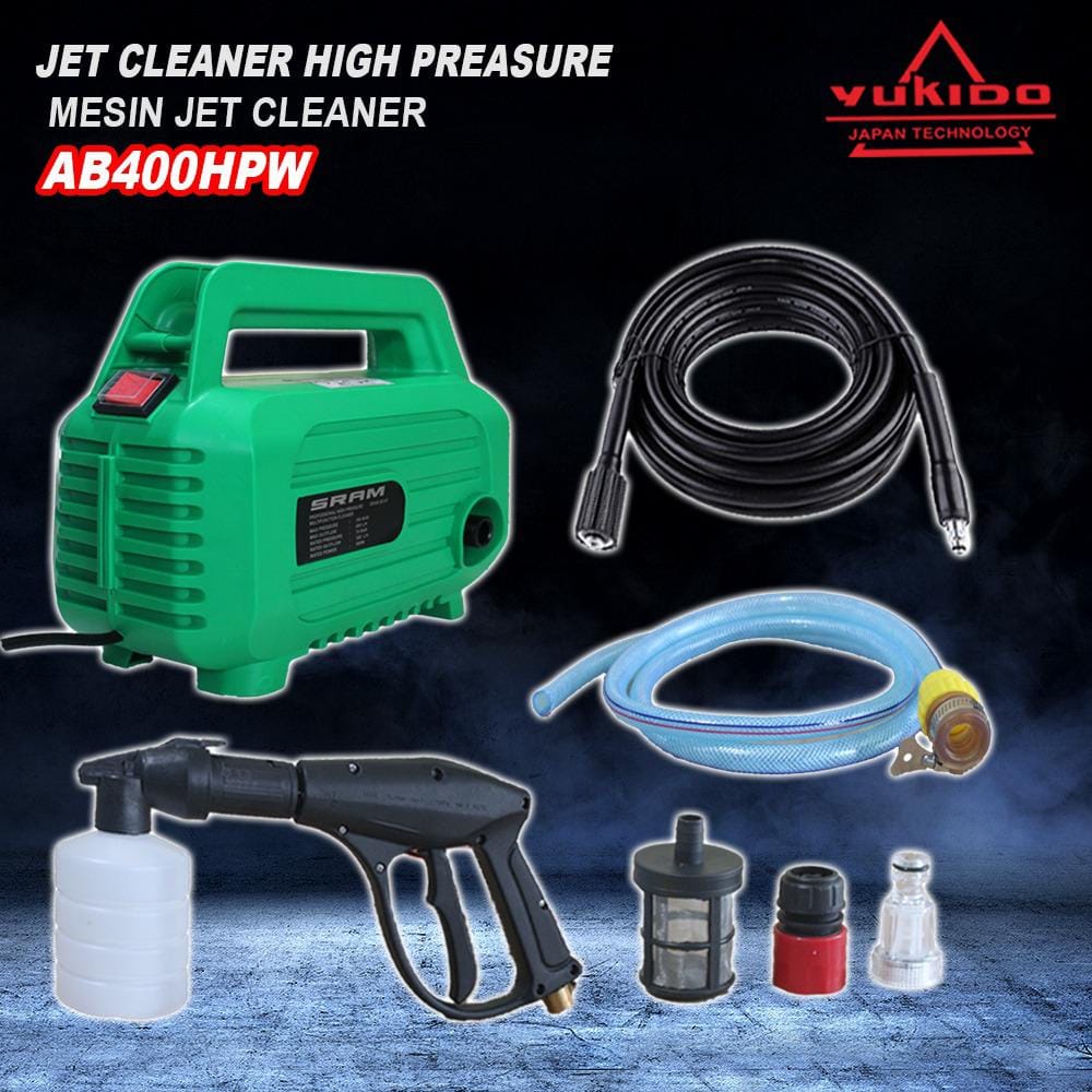 NEW PROMO!! YUKIDO HPW400/YUKIDO JET-20 Mesin Steam Jet Cleaner Cuci Motor Mobi Mesin Steam Cuci Mobil Jet Cleaner High Pressure Washer 700W 900WATT