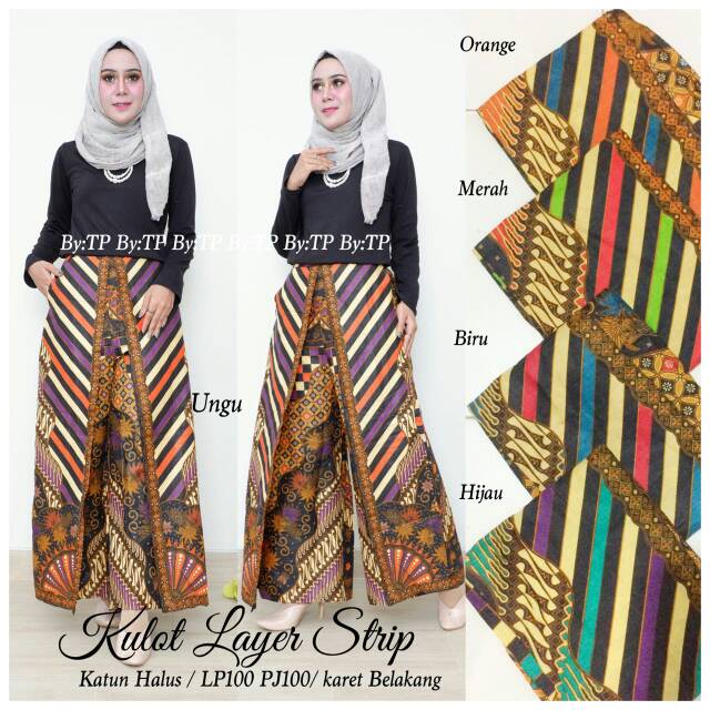 Batik Kulot Layer Strip