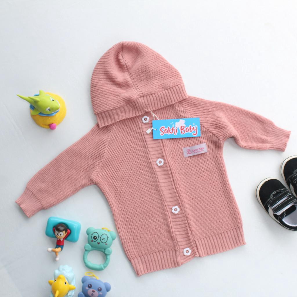 Sakhi Baby Jaket Rajut Anak Bayi Model Hoodie